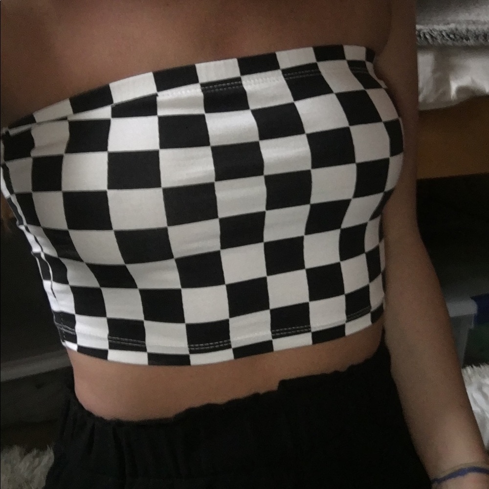 Checkered tube top